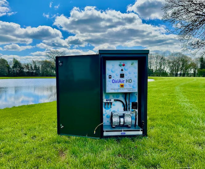 OxiAir HD diffused aeration installation for private fishing lake