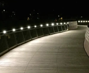 ASF bespoke LED illuminated handrailing - pavement / pathway lighting