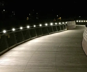 ASF bespoke LED illuminated handrailing - pavement / pathway lighting