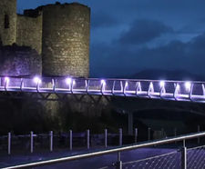 ASF curving illuminated handrail - pavement lighting, pathway lighting