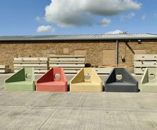 Coloured precast concrete headwalls