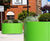 Colourful planters with bench seating for Quality Streets 4