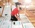 CaberDek - peelable, carbon-negative chipboard flooring