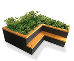 Plaswood recycled plastic raised bed planter with seat