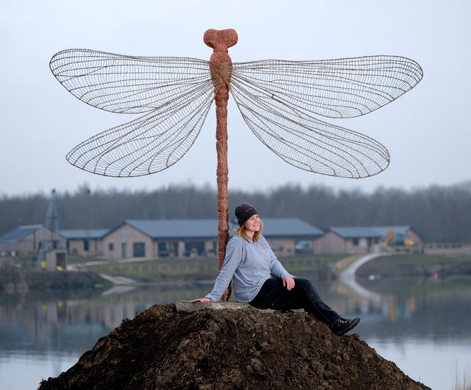 Wykeham Damselfly sculpture for water park