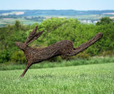 Leaping Hare - willow sculpture - on this page