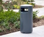 Zenith® - contemporary stainless steel litter bin
