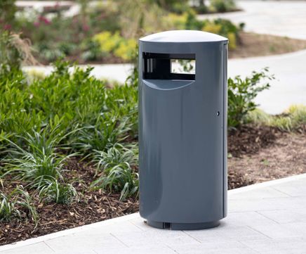 Zenith® - contemporary stainless steel litter bin