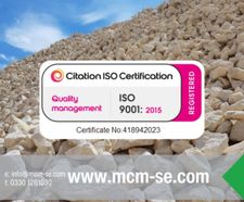 Soils and Aggregates: MCM achieve ISO9001 Quality Certification