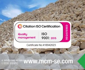 Soils and Aggregates: MCM achieve ISO9001 Quality Certification