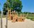 Installation of new pirate play ship in local park 0