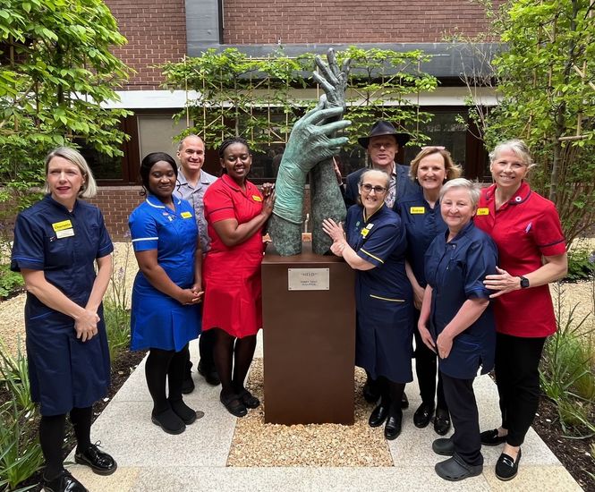 HELD bronze sculpture for NHS staff garden Harry Gray Sculptor