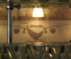 Bespoke mural, Servisair lounge, Gatwick