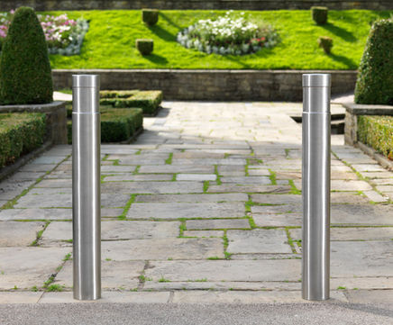 Dome-top stainless steel bollard