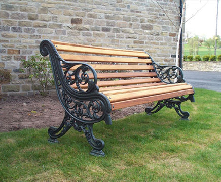 Falkirk Royal cast iron and timber bench