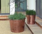 Myth Riveted Cauldron copper planter