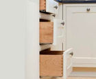 Bespoke solid oak dovetail drawers