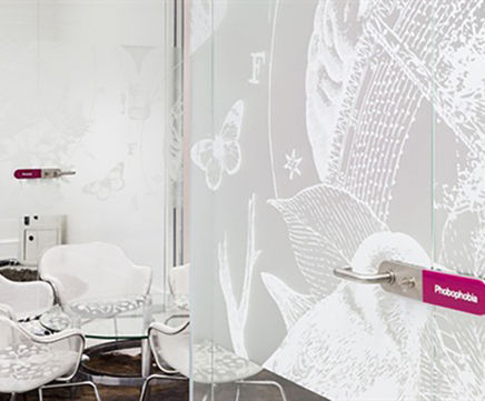Frostbrite white ink window film, Truth office fit-out