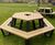 Roma - recycled plastic hexagonal picnic table (seats 12) 2