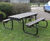 Recycled Plastic and Metal Picnic Table  0