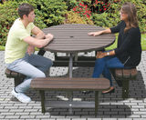 100% Recycled Plastic Round Picnic Table - on this page