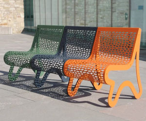 Benkert Chalidor 400 - contemporary stainless steel seating