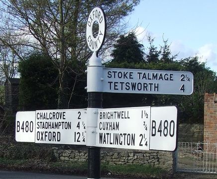 Fingerpost signs for roads and highways