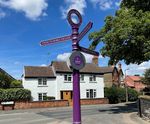Pedestrian fingerpost and wayfinding signage