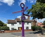 Pedestrian fingerpost and wayfinding signage - on this page