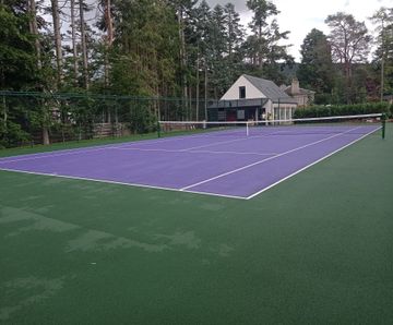 New tennis court in Ballater