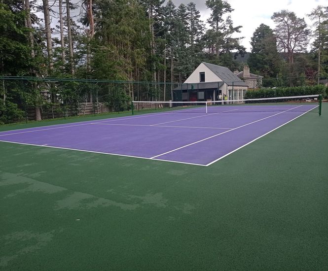 New tennis court in Ballater