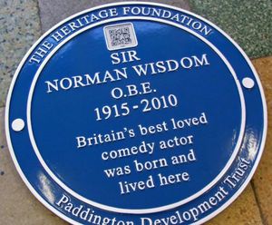 Cast aluminium blue plaques