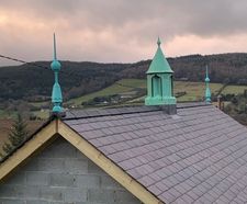 Cast metal roof finials
