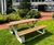 Seven X - steel and timber picnic table and bench set 1