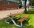 Seven X - steel and timber picnic table and bench set 2