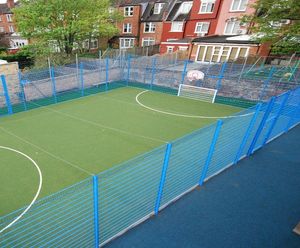Fully enclosed artificial grass surfaced pitch, Lubavitch School