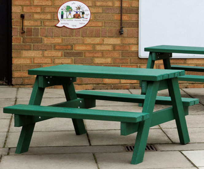 100% Recycled Plastic Nursery Picnic Table