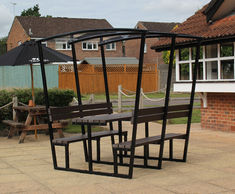 Recycled Plastic and Metal Four Seater Canopy