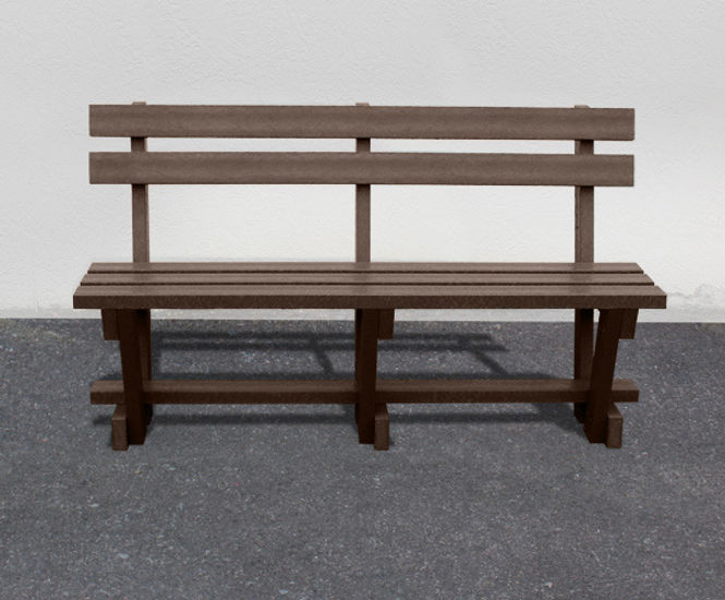 100% Recycled Plastic Seat With Back