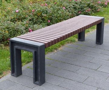 100% Recycled Plastic Perth Deluxe Backless Bench