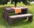 London - 100% recycled plastic outdoor dining table and bench set 0