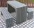 London - 100% recycled plastic outdoor dining table and bench set 1