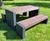 London - 100% recycled plastic outdoor dining table and bench set 3