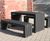 London - 100% recycled plastic outdoor dining table and bench set 4