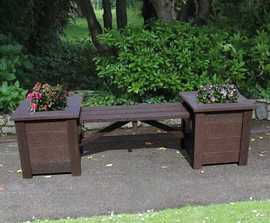 Planters with Bench