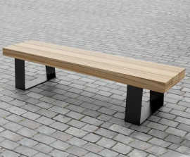 Fold contemporary backless bench