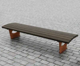 Roll Top contemporary bench