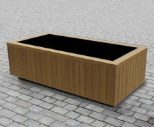 Type 2 heavy-duty hardwood rectangular planter