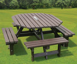 100% Recycled Plastic Memorial Octagonal Picnic Table - on this page