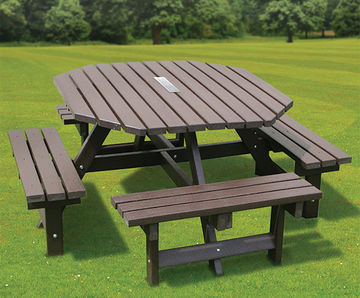 100% Recycled Plastic Memorial Octagonal Picnic Table